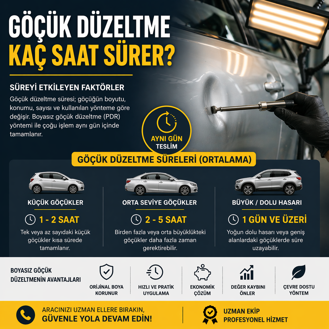 Göçük düzeltme kaç saat sürer