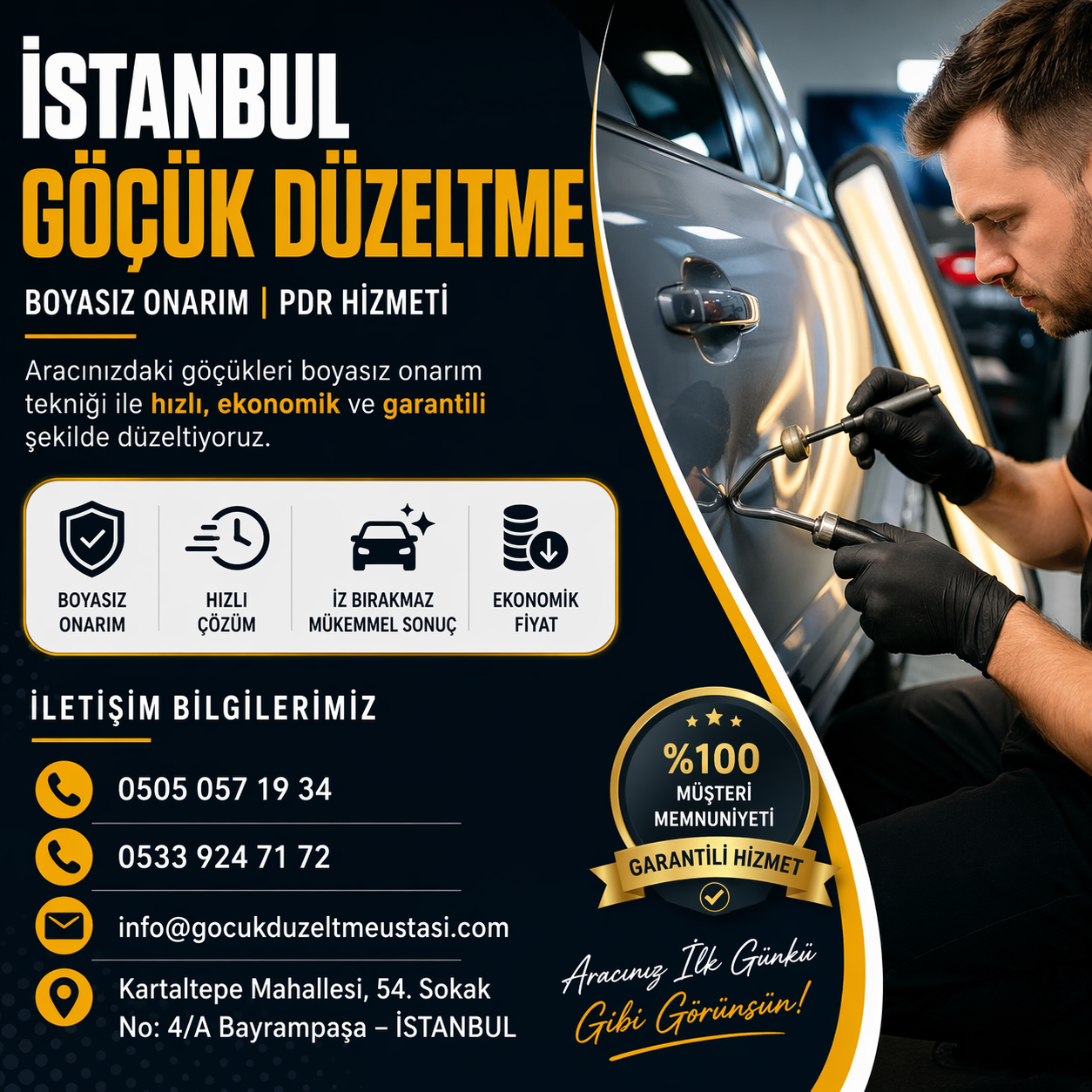 istanbul boyasız göçük düzeltme
