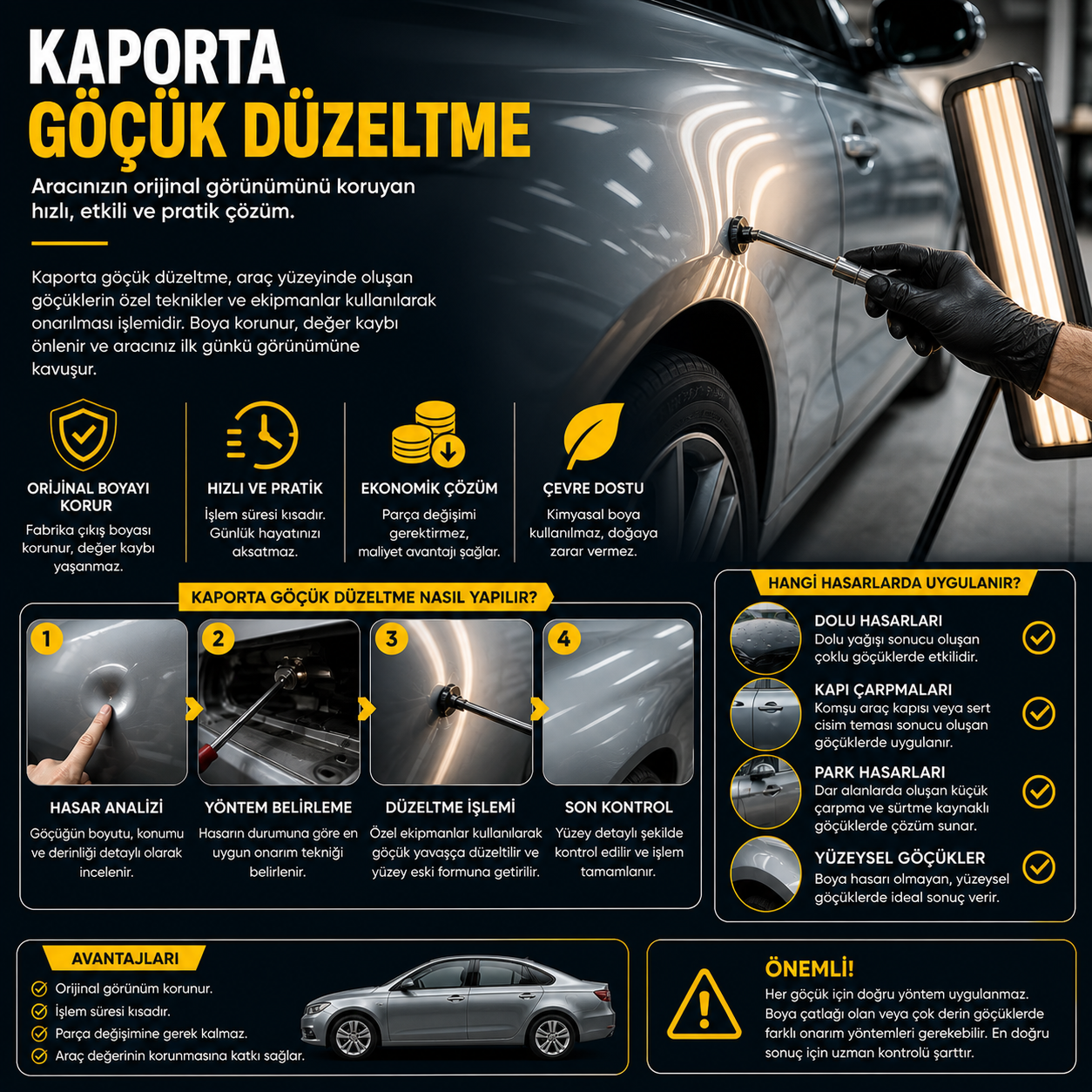 Kaporta göçük düzeltme